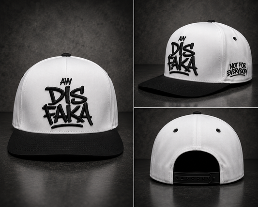 DIS FAKA Classic Snapback (Black/White)